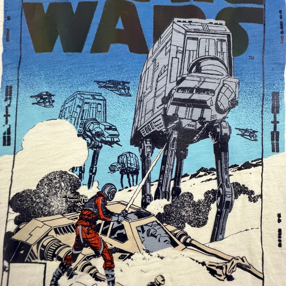 Gap Star Wars Long Sleeve Graphic Tee Off White Hoth AT-AT‎ XL